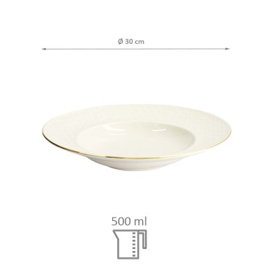 TDS, Pasta Teller, Nippon White, Stripes, Ø 30 x 11,5 cm 500 ml - Art Nr. 17152