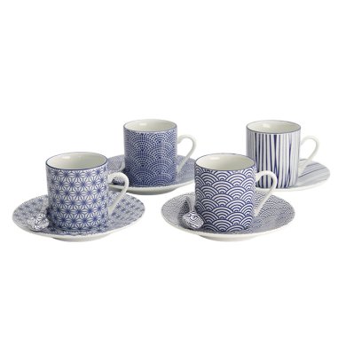 TDS, Espresso Set, Giftset, Nippon Blue, 12-piece set, 80 ml, Item No. 17328