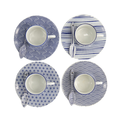 TDS, Espresso Set, Giftset, Nippon Blue, 12-piece set, 80 ml, Item No. 17328