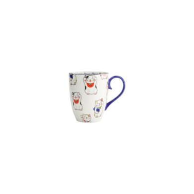 Tasse Kawaii Lucky Cat Classic Weiß in Geschenkbox, Porzellan, Ø 8,5 × 10,2 cm, 380 ml, Art.-Nr. 17619