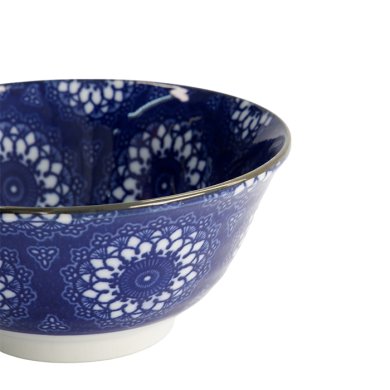 TDS,  Schale, Mixed Bowls, Flower Blue, Ø 14,8 x 6,8 cm 550 ml  - Art Nr. 17782