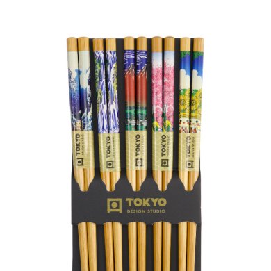 TDS, Chopstick Set, Landscape A1,Kitchenware, 5 pair, 22 cm, Item No. 17922