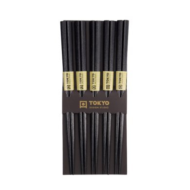 Black Wood 5 Paar Essstäbchen bei g-HoReCa