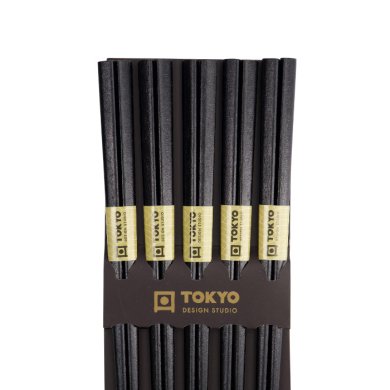 TDS, 5 Paar Essstäbchen, Black Wood, Kitchenware, 22 cm, Art.-Nr. 17936