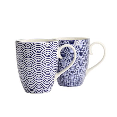 TDS, Mug Set, 2-piece set, Giftset, Nippon Blue, Ø 8.5 x 10.2 cm 380 ml, Item No. 17988