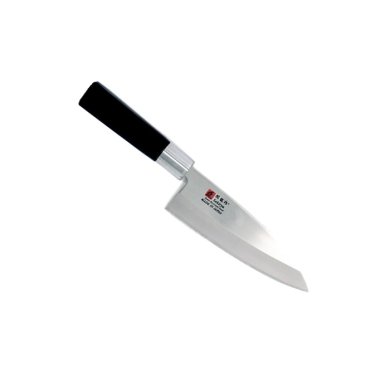 Deba Knife (Meat Knife) Sekiryu, Stainless Steel, blade 15 cm, black ABS plastic handle, Item No. 18289