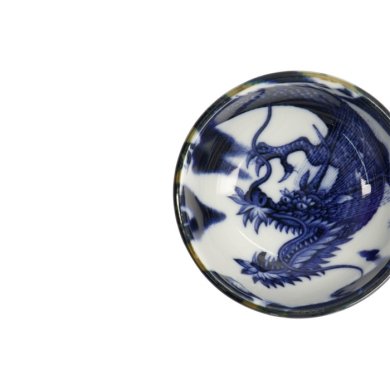 Sauce Bowl Japonism Dragon Blue, Porcelain, Ø 8.7 × 3.7 cm, Item No. 18752