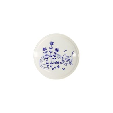 Teller Neko Maruke Blau/Weiß, Porzellan, Ø 14,3 × 1,8 cm, Art.-Nr. 18969