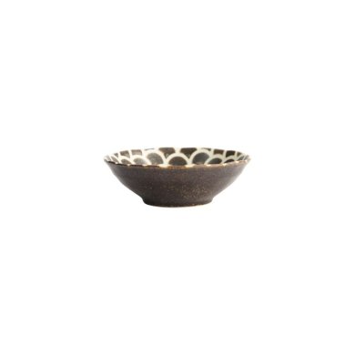 Rice Bowl Iga Matte Mermaid Design Brown, Stoneware, Ø 14.5 × 4.4 cm, 250 ml, Item No. 20332