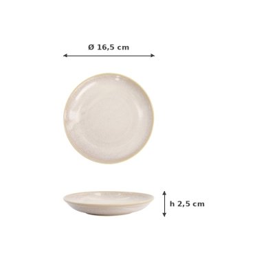 Plate Titanium Matte White, Porcelain, Ø 16.5 × 2.5 cm, Item No. 20370