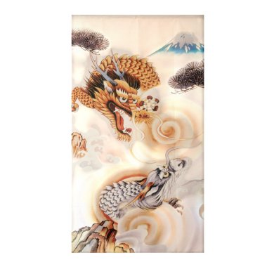 Two dragon Mt. Fuji Noren (curtain for doors) at g-HoReCa