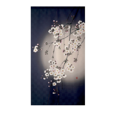 Goodwill Evening Cherry Blossoms Noren (Vorhang für Türen) bei g-HoReCa