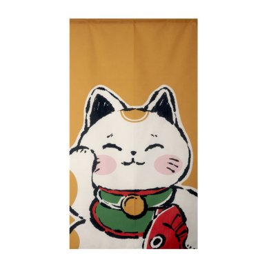 Maneki Neko Sea Bream Dai Huang Noren (curtain for doors) at g-HoReCa