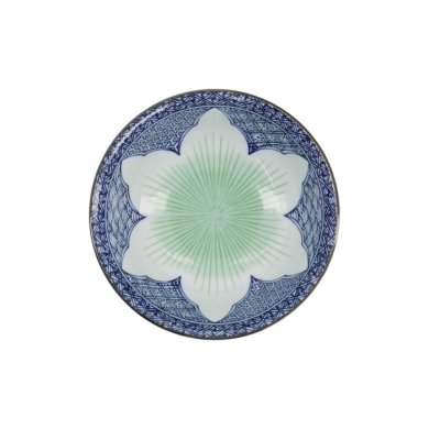 Ramen Bowl Lily Flower Blue, Porcelain, Ø 20.5 × 8 cm, 1.2 l, Item No. 20935