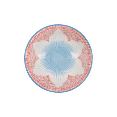 Ramen Bowl Lily Flower Red, Porcelain, Ø 20.5 × 8 cm, 1.2 l, Item No. 20936