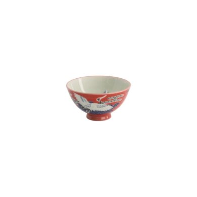 Reisschale Kawaii Crane Rot, Porzellan, Ø 11,5 × 6 cm, 300 ml, Art.-Nr. 20977