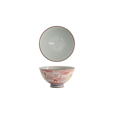 Tokyo Design Studio Rice Bowl Kawaii Carp Red, Porcelain, Ø 11.5 × 6 cm, 300 ml