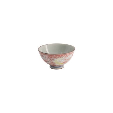 Rice Bowl Kawaii Carp Red, Porcelain, Ø 11.5 × 6 cm, 300 ml, Item No. 20980