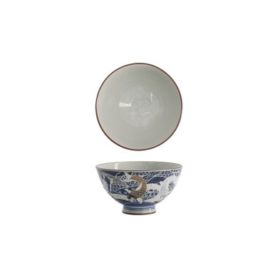 Tokyo Design Studio Rice Bowl Kawaii Carp Blue, Porcelain, Ø 11.5 × 6 cm, 300 ml