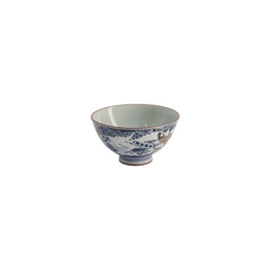 Rice Bowl Kawaii Carp Blue, Porcelain, Ø 11.5 × 6 cm, 300 ml, Item No. 20981