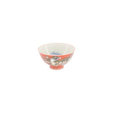Rice Bowl, Kawaii Tiger, Red, Ø 11.5 x 6 cm, 300ml - Item No: 20982