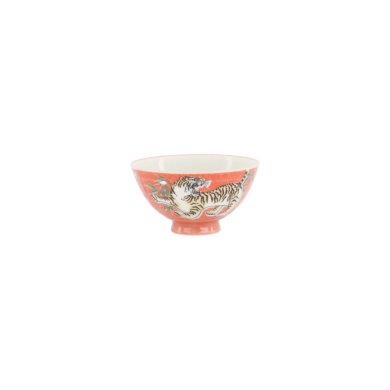 Rice Bowl, Kawaii Tiger, Red, Ø 11.5 x 6 cm, 300ml - Item No: 20982