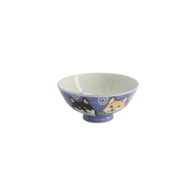 Reisschale Kawaii Shiba-Dog Blau, Porzellan, Ø 14,5 × 6,5 cm, 500 ml, Art.-Nr. 20989