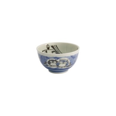 Rice Bowl Kawaii Owl Blue, Porcelain, Ø 13 × 8 cm, 400 ml, Item No. 20991