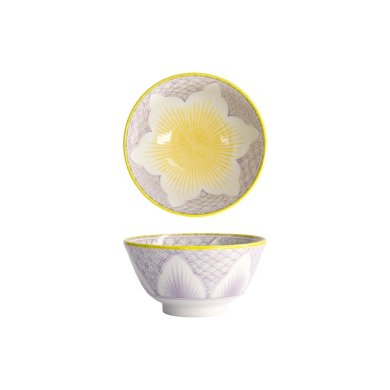 Tokyo Design Studio Tayo Bowl Lily Flower Purple, Porcelain, Ø 13.5 × 6.8 cm, 300 ml