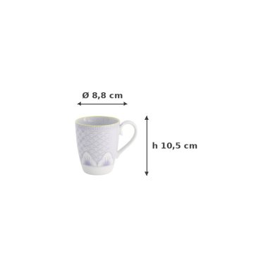 Tasse Lily Flower Lila, Porzellan, Ø 8,8 × 10,5 cm, 350 ml, Art.-Nr. 21197