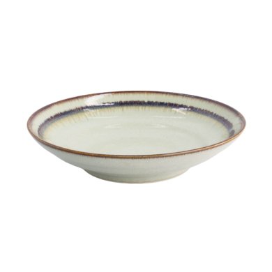 Schale Wasabi Hellgrün/Braun, Keramik, Ø 22,5 × 5 cm, Art.-Nr. 21455