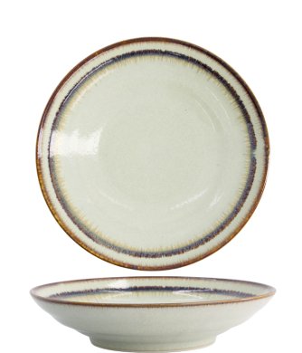Tokyo Design Studio Schale Wasabi Hellgrün/Braun, Keramik, Ø 22,5 × 5 cm