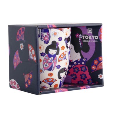 TDS, Kawaii Kokeshi Mug W/Giftbox, 8.5x10.2cm, 380 ml, Item No. 21532