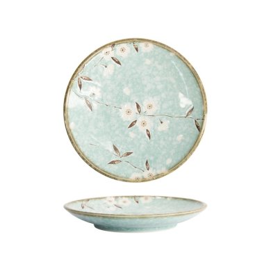 Tokyo Design Studio Teller Light Blue Sakura, Porzellan, Ø 19,5 × 3 cm