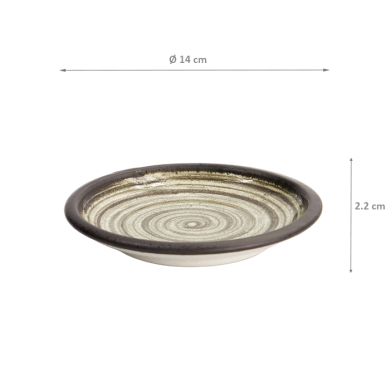 Black/White Asashio Round Plate at g-HoReCa (picture 5 of 5)