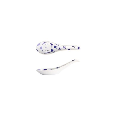 Tokyo Design Studio Soup Spoon Kawaii Maneko Blue, Porcelain, 13.8 cm