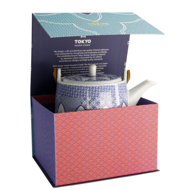 Tokyo Design Studio Teapot Lily Flower in Gift Box, Porcelain, 800 ml