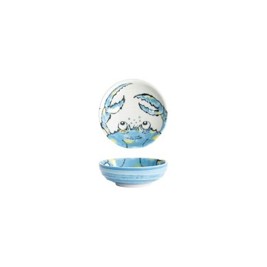 Tokyo Design Studio Saucenschale Seafood Krabbe Hellblau, Porzellan, Ø 9,5 × 3 cm, 150 ml