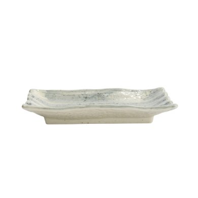 TDS, Plate, Light Blue/White, 15.5x11x2.5cm, Item No. 22232
