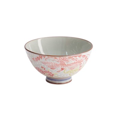 Rice Bowl Kawaii Luster Phoenix Red, Porcelain, Ø 11.5 × 6 cm, 300 ml, Item No. 22255