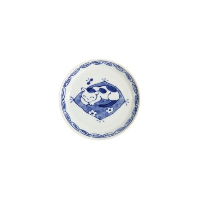 Teller Neko Maruke Cat Blau/Weiß, Porzellan, Ø 14,3 × 2,1 cm, Art.-Nr. 22296