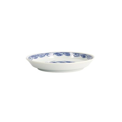 Plate Neko Maruke Cat Blue/White, Porcelain, Ø 14.3 × 2.1 cm, Item No. 22296