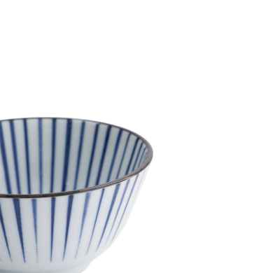Rice Bowl Natsu Tokusa Blue/White, Porcelain, Ø 12 × 6.4 cm, 350 ml, Item No. 22326