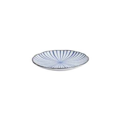 Plate Natsu Tokusa Blue/White, Porcelain, Ø 16.5 × 2 cm, Item No. 22331