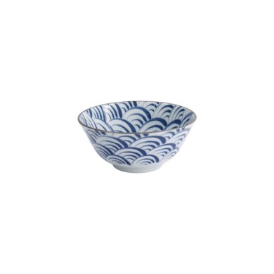 Tayo-Schale Natsu Nami Blau/Weiß, Porzellan, Ø 15,2 × 6,7 cm, 500 ml, Art.-Nr. 22336
