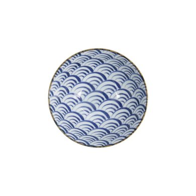 Schale Natsu Nami Mixed Bowls Blau/Weiß, Porzellan, Ø 17,8 × 8,7 cm, 1 l, Art.-Nr. 22343