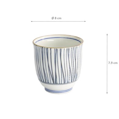 Tea cup, Blue/White, Ø 8x7.9cm, Item No. 22458