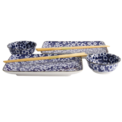 TDS, Sushi Set, Nuome Shunjyu, 4-piece set w/chopsticks, Item No. 22578