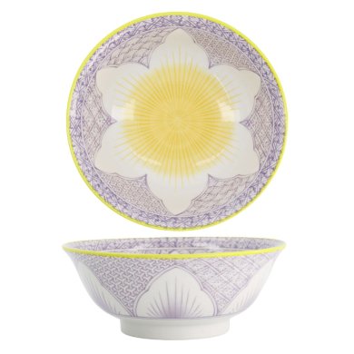 TDS, Ramen Bowl Giftset, Lily Flower, 2-piece set, Ø 20.5 x 8cm 1200ml, Itm No. 22646