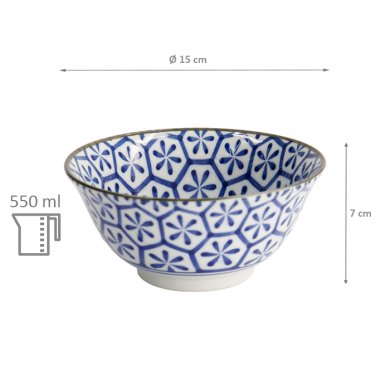 TDS, Rice Bowl, Mixed Bowls Kristal, Ø 15x7cm 550ml - Item No: 2282